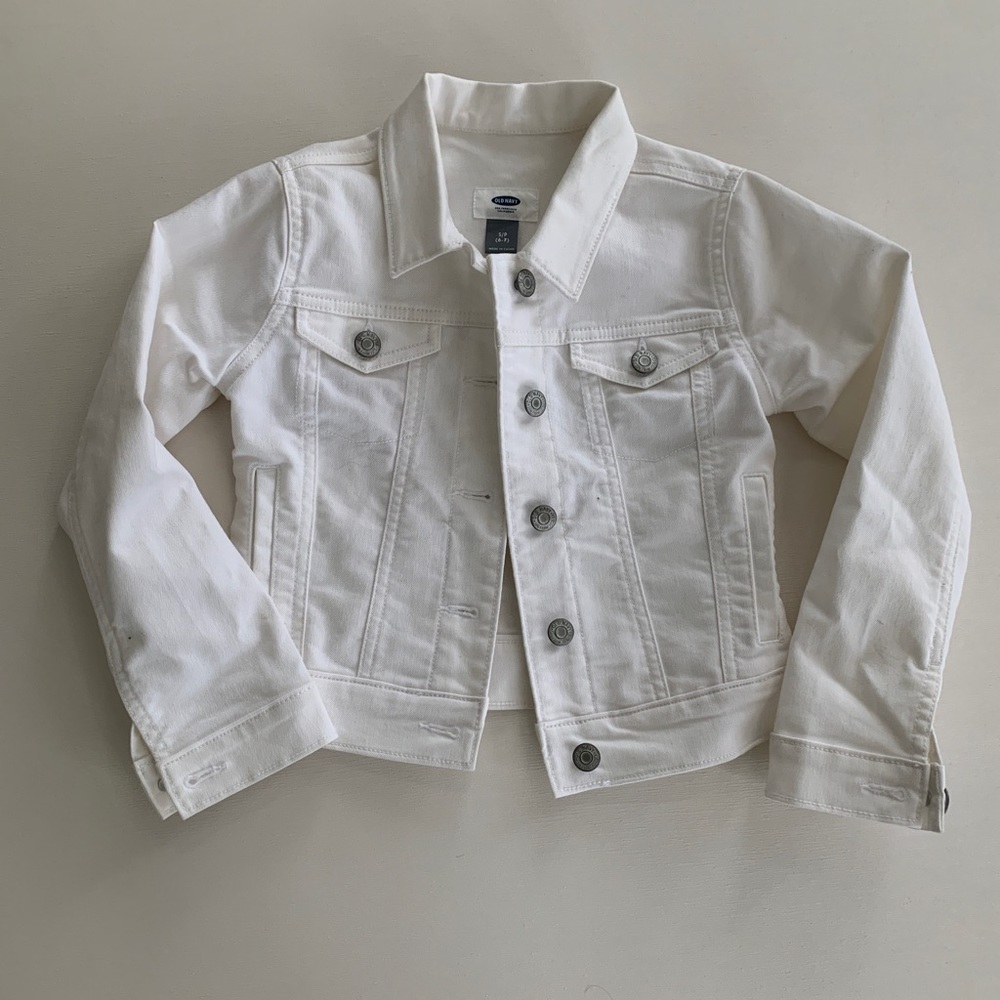 Girls Old Navy white denim jacket [6–7]